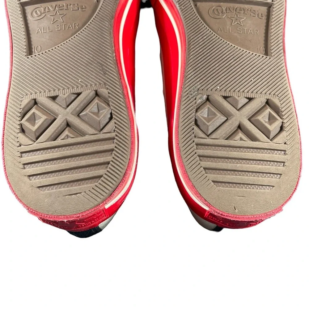 Converse X COMME des GARCONS PLAY CDG Chuck Taylor Low Egret Red Mens Sz US 10